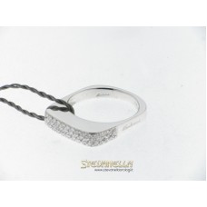 Salvini anello riviera in oro bianco con diamanti ct.0,44 ref. 20007028
